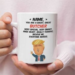 personalized gift for butcher, butcher trump funny gift, butcher birthday gift, butcher gift, butcher mug, funny gift fo