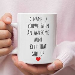 personalized gift for aunt, aunt gifts, custom aunt mug, aunt coffee mug, aunt gift idea, aunt birthday gift, best aunt