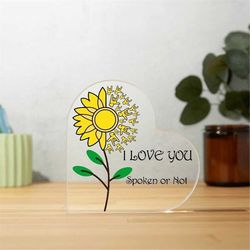 asl i love you sign, asl love sign, asl gifts, sign language gift, acrylic plaque love sign