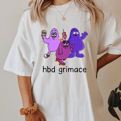 funny hbd grimace shirt, grimace meme shirt,funny face hbd shirt, mc donaldss hbd grimace shirt, happy birthday grimace