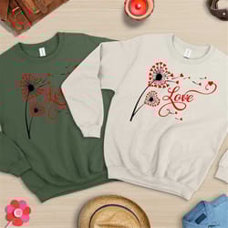 dandelion sweat, inspirational sweat, windflower tee, meditation gift, love shirt, boho windflower sweat, dandelion swea