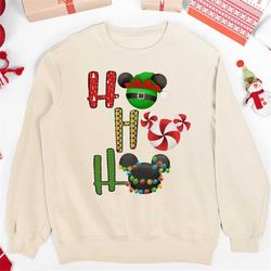 ho ho ho, disney sweatshirt, christmas sweatshirt, disney christmas sweatshirt, disney family sweatshirt, family sweatsh