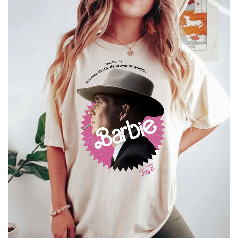 Barbie Oppenheimer Comfort Colors, Barbieheimer Active T-Shirt, Funny Movie, Barbie Shirt, Oppenheimer Movie 2023 Shirt, Barbenheimer Shirt - 1.jpg