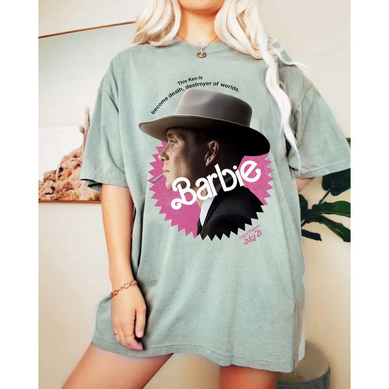 Barbie Oppenheimer Comfort Colors, Barbieheimer Active T-Shirt, Funny Movie, Barbie Shirt, Oppenheimer Movie 2023 Shirt, Barbenheimer Shirt - 2.jpg