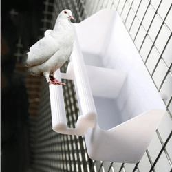 Parrot Birds Feeder Water Hanging Bowl Parakeet Feeder Extended Large Capacity Food Box Pet Cage Plastic Food Container