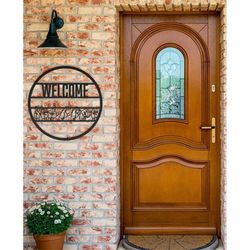 asl welcome metal sign, metal welcome decor sign, sign language gift, welcome sign language, entryway wall decor
