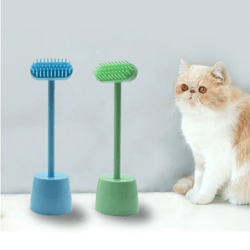 Pet cat and dog supplies Cat Massage Brush with Bell Soft Cat Rub Hair Massage Comb with Base Cat Grooming Tools