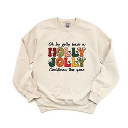 comfort colors holly jolly funny christmas t-shirt, funny chritmas t-shirt, christmas t-shirt, holiday apparel, iprintas