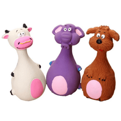 Interactive Toy Soft Latex Dog Supplies Sound Squeaky Pet Rubber Vocal Toys Elephan Cow Animal Chew Dog Toys Latex Dog