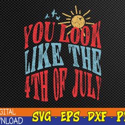 you look like 4th of july, retro usa svg, 4th of july svg, 4th of july shirt, america patriotic svg