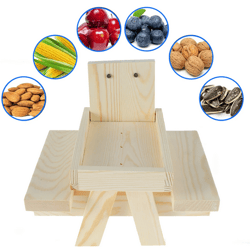 Wooden Squirrel Picnic Table Pets Food Storage Tools Squirrel Picnics Table Feeder Toy Decoration Hanging Decoration toy