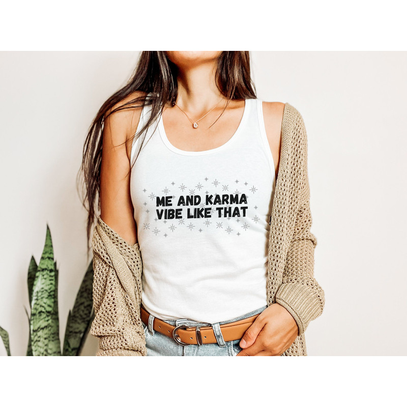Karma Inspired Taylor Swiftie Midnights Merch, Me And Karma Vibe Like That, Karma T Shirt, Folklore Merch, Evermore Merch - 1.jpg