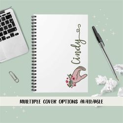 asl journal, spiral notebook personalized, asl gift