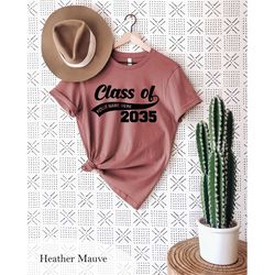 personalized class of 2035 t-shirt, graduation shirt, senior shirt, graduation gift, senior class tee, school shirt, gra