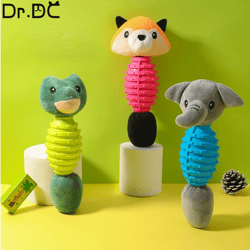 Dr.DC Dog Plush Chew Toy Resistant To Biting and Grinding Teeth TPR Plush Cartoon Animal Pet Products