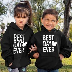 disney best day ever matching hoodie, disney sweatshirts, disney party hoodie, disney birthday girl hoodies, disney ears