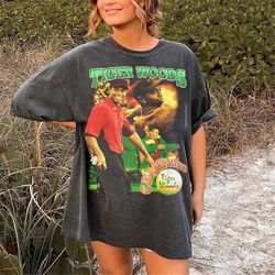 tiger woods vintage tee shirt, tiger woods golf shirt