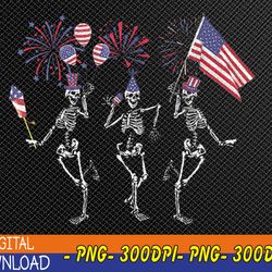 Dancing Skeleton 4th of July, Independence-Day, Digital File