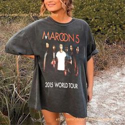 vintage maroon 5 2015 tour t shirt