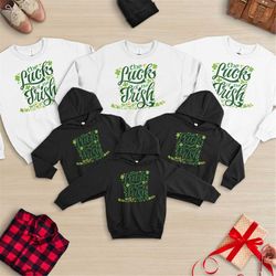 lucky sweatshirt, st patricks day sweatshirt, shamrock shirt, long sleeve st patrick sweater, womens st pattys day, four