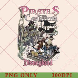 retro mickey caribbean png, vintage pirates of the caribbean png, disneyland trip 2023 png, retro mickey and friends png