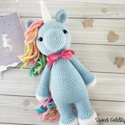 crochet  patterns  toys holly the unicorn downloadable pdf, english