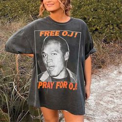 vintage oj simpson free oj pray for oj 90s tee shirt