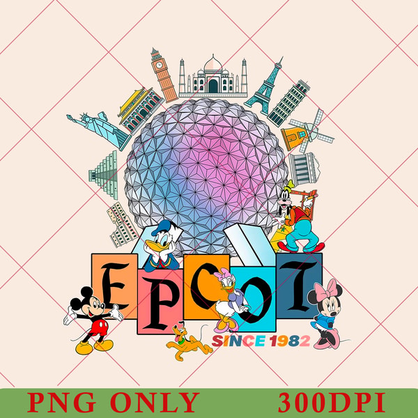 Epcot Sign Image Retro Disney Epcot PNG, Epcot 1982 PNG, Mickey And Friends, - Inspire ...