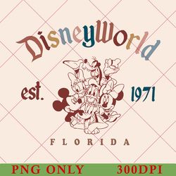 vintage disney world est. 1971 png, disney world, disney png, matching family disney, mickey png, oversized disney png