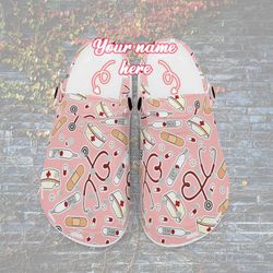 cute pink for nurse shoes, nurse custom shoes birthday gift for women girl mother daughter sister friend