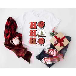 ho ho ho vintage shirt, merry christmas tee, retro ho ho ho shirt, funny christmas tee, holiday pajamas, merry and brigh