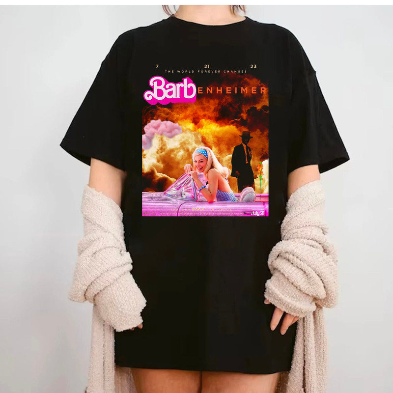 Barbie Oppenheimer Movie Shirt, Barbie Movie 2023 T-Shirt, Margot Robbie Tee, Barbeheimer T-shirt, Oppenheimer Movie Shirt Sweatshirt Hoodie - 1.jpg