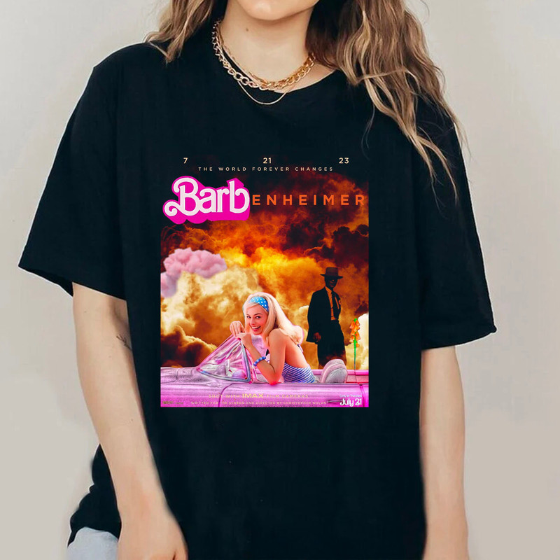 Barbie Oppenheimer Movie Shirt, Barbie Movie 2023 T-Shirt, Margot Robbie Tee, Barbeheimer T-shirt, Oppenheimer Movie Shirt Sweatshirt Hoodie - 2.jpg