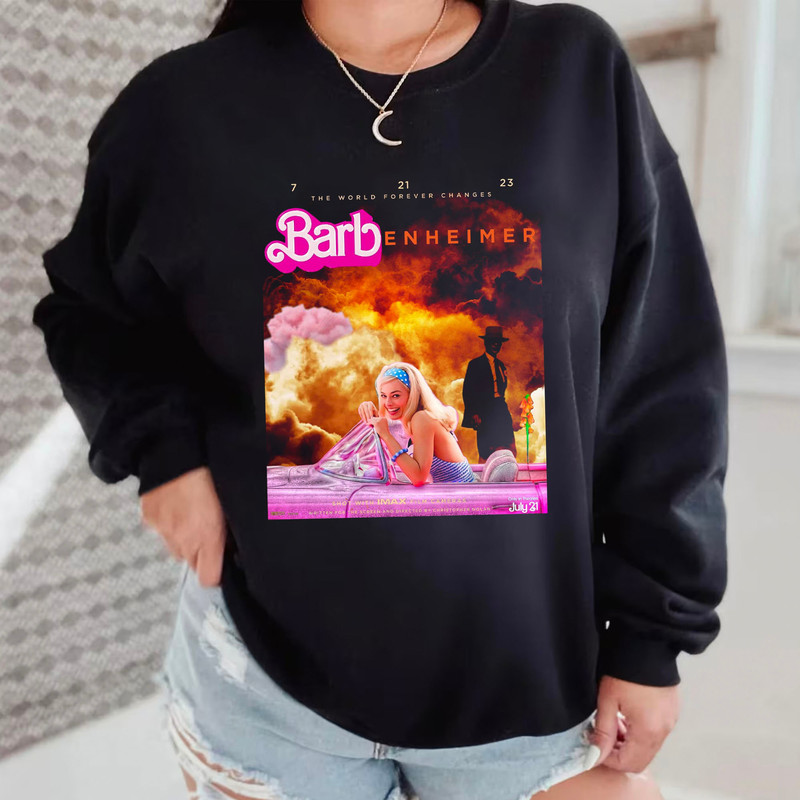 Barbie Oppenheimer Movie Shirt, Barbie Movie 2023 T-Shirt, Margot Robbie Tee, Barbeheimer T-shirt, Oppenheimer Movie Shirt Sweatshirt Hoodie - 3.jpg