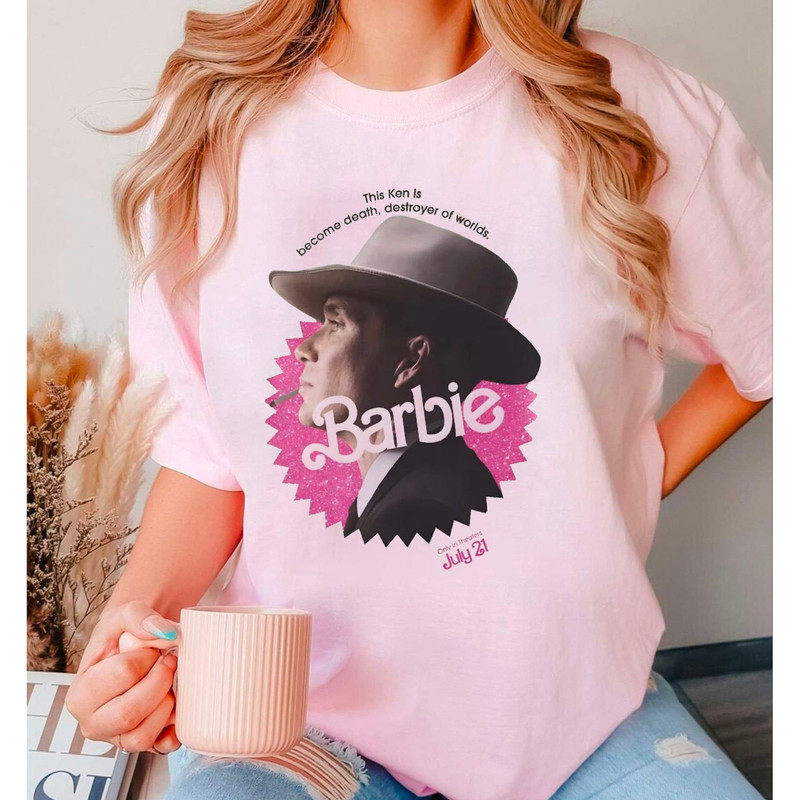 Barbie Oppenheimer T-Shirt, Barbieheimer Active T-Shirt, Funny Movie Shirt, Barbie Shirt, Oppenheimer Movie 2023 Shirt, Barbenheimer Shirt - 1.jpg