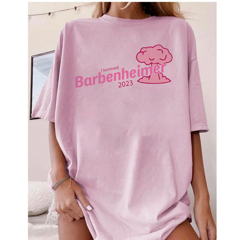 Barbie Oppenheimer T-Shirt, I Survived Barbenheimer Shirt, Barbie Movie Inspired Shirt, Oppenheimer Movie Inspired 2023 Shirt, Trending Tee - 4.jpg