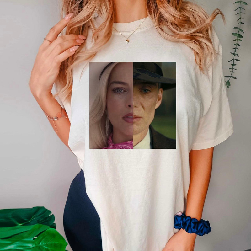 Barbie x Oppenheimer Shirt, Double Feature Shirt, Barbie Movie Inspired Shirt, Oppenheimer Movie Inspired Shirt, Funny Movie Tee - 1.jpg