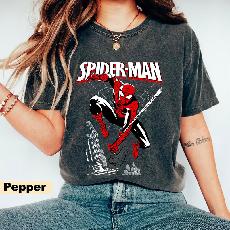 Comfort ColorsĀ® Retro 90s Marvel Spider-Man Shirt, Retro Comics, Retro Spiderman Comic Shirt,MCU Fans Gift, Marvel Avengers Spiderman Tshirt - 1.jpg
