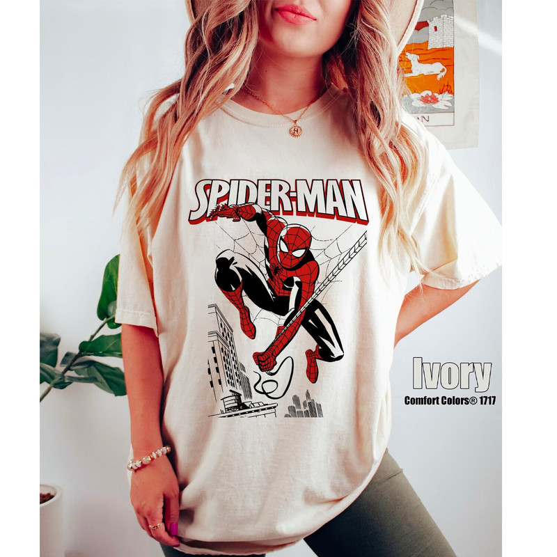 Comfort ColorsĀ® Retro 90s Marvel Spider-Man Shirt, Retro Comics, Retro Spiderman Comic Shirt,MCU Fans Gift, Marvel Avengers Spiderman Tshirt - 2.jpg