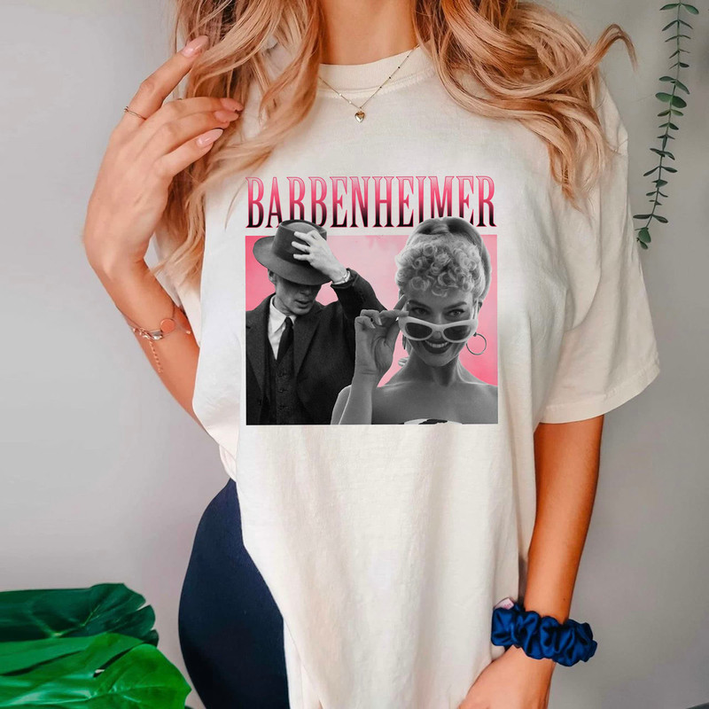 Retro Barbenheimer T-Shirt, Barbie Oppenheimer Essential T-Shirt, Barbie Oppenheimer T-Shirt, Oppenheimer Movie 2023 Shirt, Trending Shirt - 1.jpg