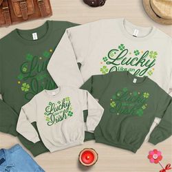 lucky like an irish, lucky sweatshirt, clover sweatshirt, st patricks day sweatshirt, lucky sweater, irish sweatshirt, v