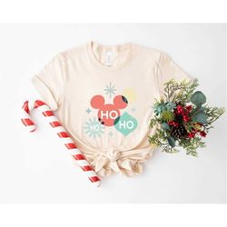 disney christmas vintage ho ho ho shirt, mickey ears christmas vintage shirt, disney family xmas shirts, merry christmas