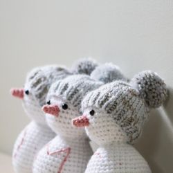 knitting patterns toys snowman friends downloadable pdf, english