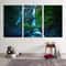 Khlong Lan National Park Canvas Print, Khlong Lan Waterfall Canvas Set, Thailand Green Jungle Waterfall 3 Piece Canvas