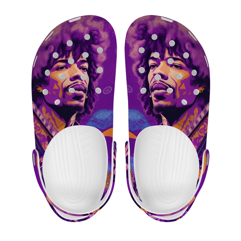Jimi Hendrix Clogs - Custom Crocs-Inspired Shoes for Men and Women - Birthday Gift.jpg