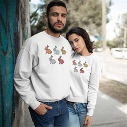 easter day, easter family matching sweaters, easter eggs hoodies, easter matching sweatshirts, couple sweatshirt,