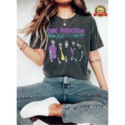 1d on the road again tour 2015 merch t-shirt, vintage 1d shirt, one direction metal shirt, 1d fans t-shirt gi095