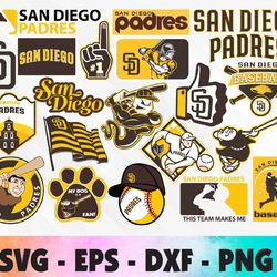 san diego padres bundle logo, svg, png, eps, dxf 2