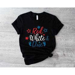 red white due shirt, 4th of july pregnancy announcement shirt, patriotic pregnant mom tee, memorial day pregnancy tee, 4