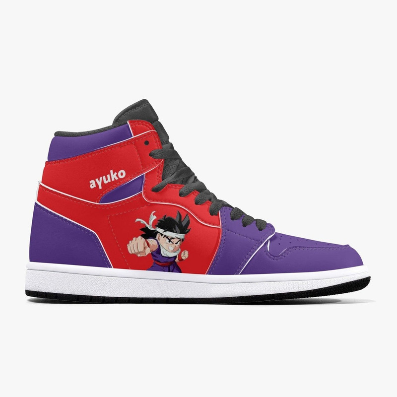 Dragon Ball Z Young Gohan Purple/Red JD1 Shoes, Sakata Gintoki Gintama Jordan 1 Shoes
